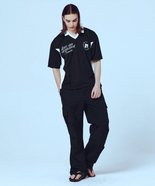 Нейлоновые карго длинные брюки (Black)