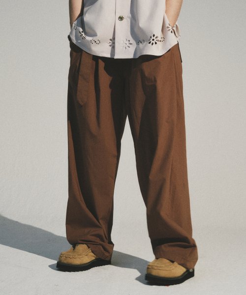 Matix свободный Belted Pants_BRICK коричневый