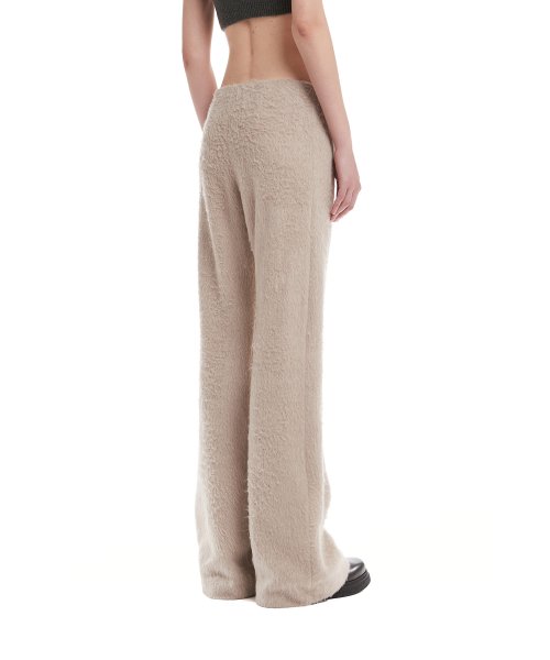 Beige Brushed Pants