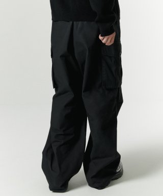 MUSINSA STANDARD [シティレジャー] ワイドベルトカ cargo パンツ [ブラック] - MUJIスタンダード 画像 3
