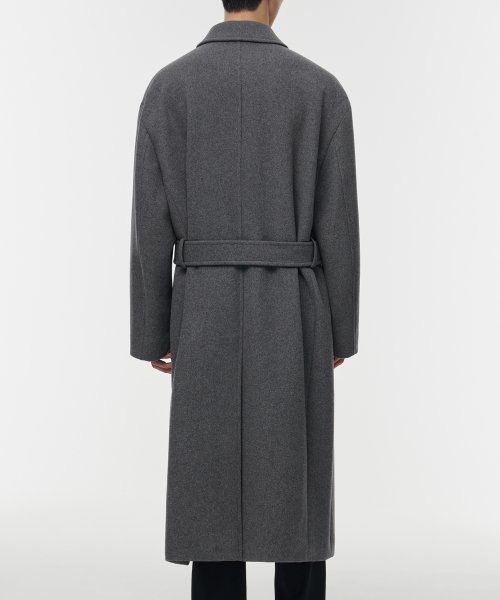 Шерстяное пальто-халат балмакаан макси [Medium Grey]