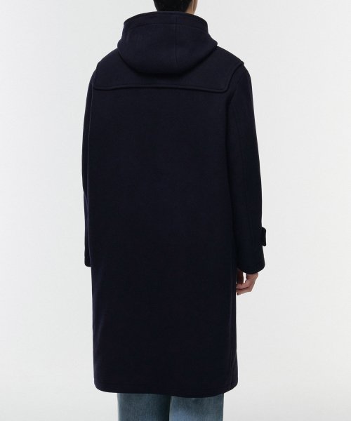 Оверсайз дафлкот из шерсти [Navy]