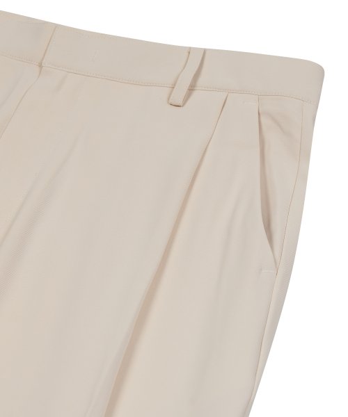 Широкие брюки со складками сзади 86-IRO265 Ivory
