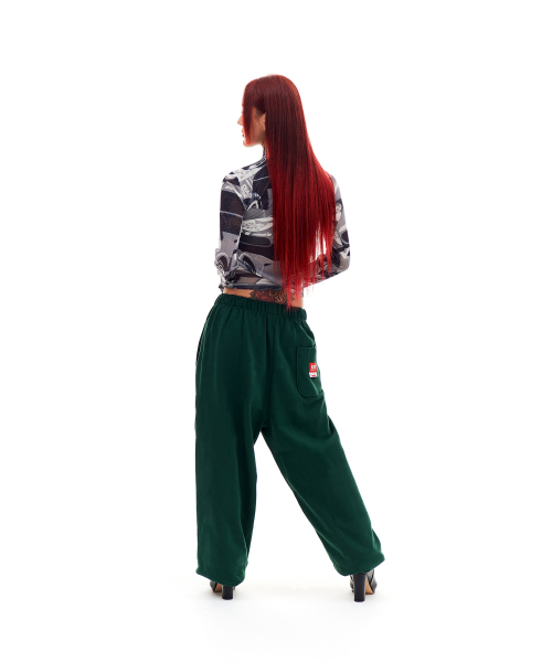 MUSINSA ARCHIVE BOLD Archive Bold X Diadora RACING SWEAT PANTS GREEN