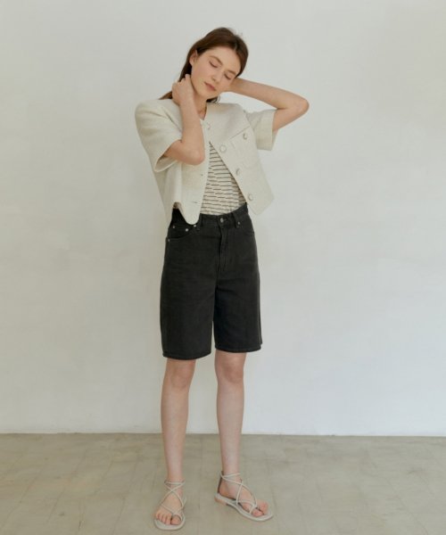 SUMMER TWEED JACKET - LIGHT BEIGE