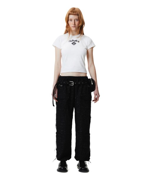 Твидовые спортивные брюки с карманами (Black)