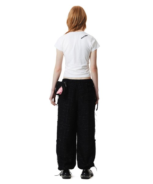 Твидовые спортивные брюки с карманами (Black)