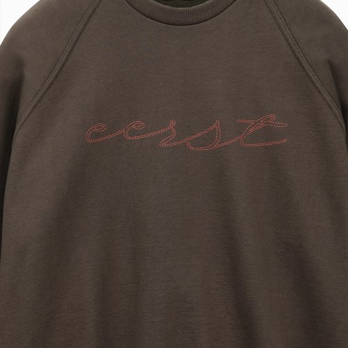 E CREW NECK [BROWN]