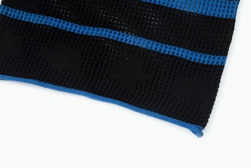 Цветочный полосатый сетчатый свитер Black Cobalt