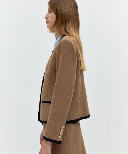 Depound wool blend tweed jacket ブラウン S Depound wool blend tweed jacket ブラウン S
