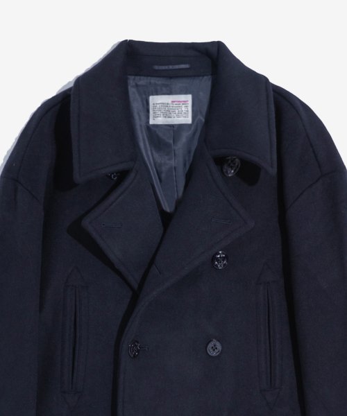 벌스데이수트(BIRTHDAYSUIT) OVERSIZED PEA COAT (NAVY) - 사이즈