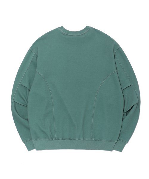 WORMHOLE LOGO DIVIDED SWEATSHIRTS GREEN