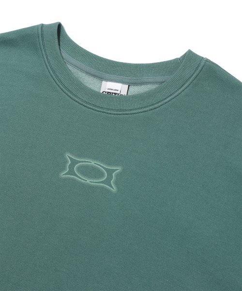 WORMHOLE LOGO DIVIDED SWEATSHIRTS GREEN