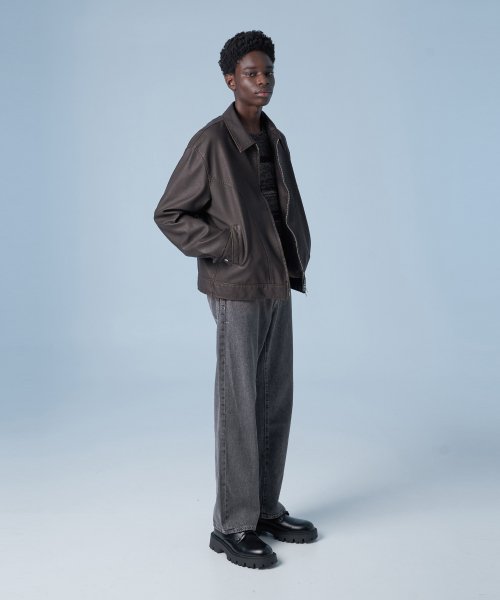 Куртка-блузон оверсайз curved (Brown)