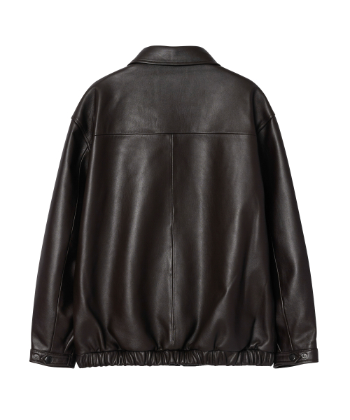 Классическая куртка из кожи ягненка Dark Brown