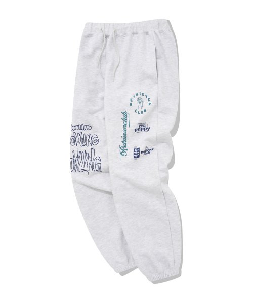 MULTI LOGO PANTS [MELANGE GRAY]