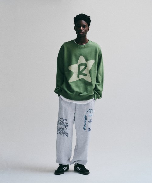 MULTI LOGO PANTS [MELANGE GRAY]