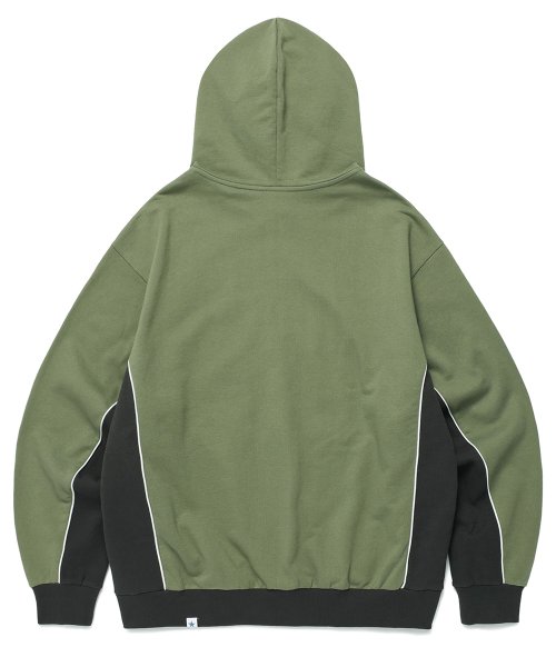PIPING ZIP UP HOODIE GREEN(CV2DFUM480A)
