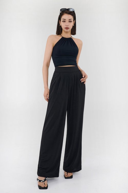 Cool Wide Fit Banding Slacks Pants