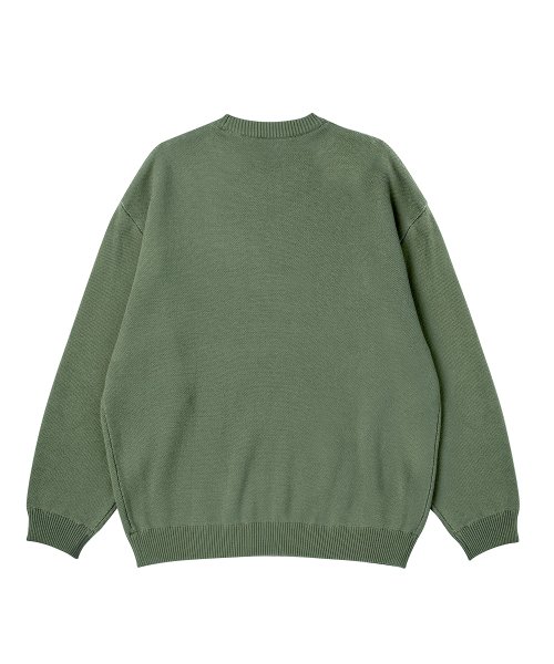 RUNNER PUZZLE PIECE JACQUARD KNIT_SAGE GREEN