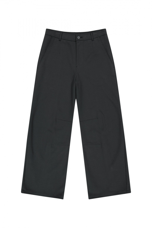 WOVEN LIKE CONSTRUCTION PANTS [BLACK]