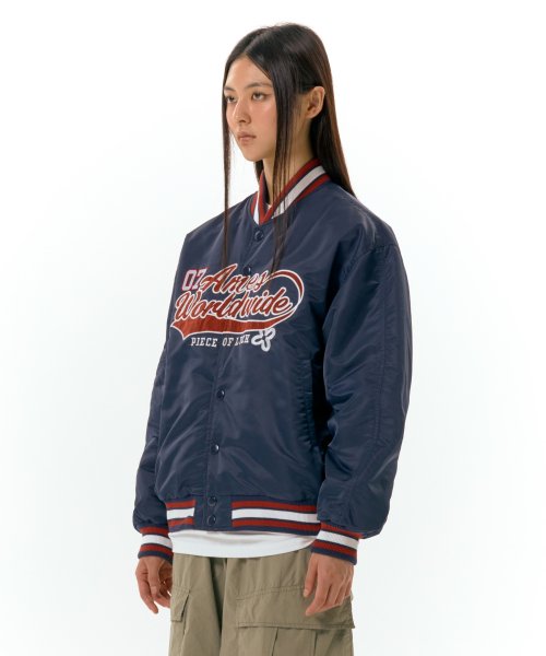 아메스 월드와이드(AMES-WORLDWIDE) NYLON STADIUM JACKET NAVY