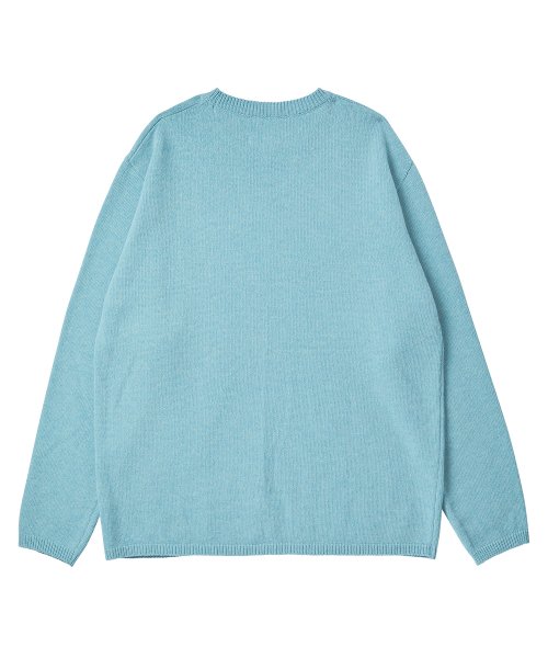 Оверсайз джемпер Play Dog жаккардовой вязки, Sky Blue