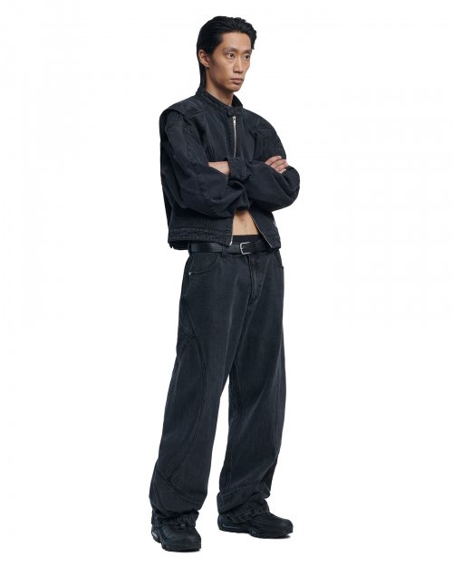 T.I.D RIDER JACKET - WASHED BLACK
