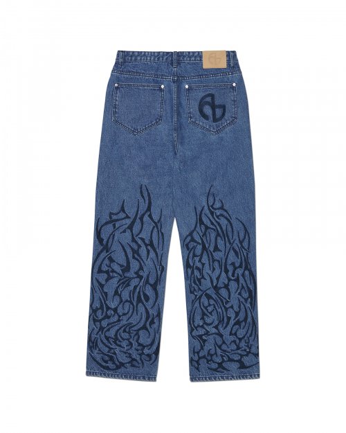 Floral Appliqué Miner Denims - Magnolia Pearl Clothing