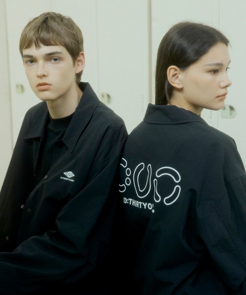 DTO Logo-Print Coach Jacket_Black
