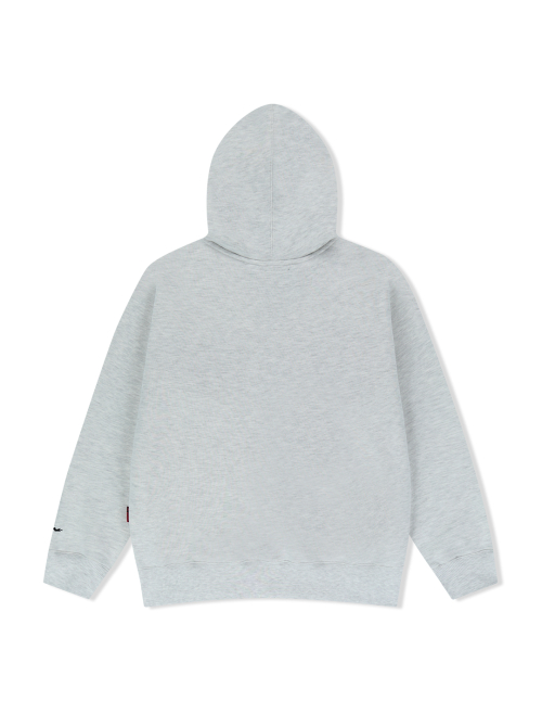 Y.E.S Snail Logo Zip-up Hoodie Light Grey