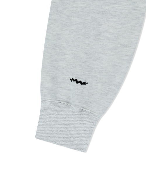 Y.E.S Snail Logo Zip-up Hoodie Light Grey