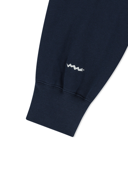 Y.E.S Snail Logo Zip-up Hoodie Navy