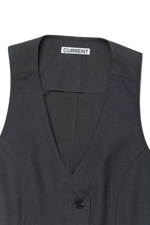 ASYMMETRIC BANDING VEST [DEEP BLUE]