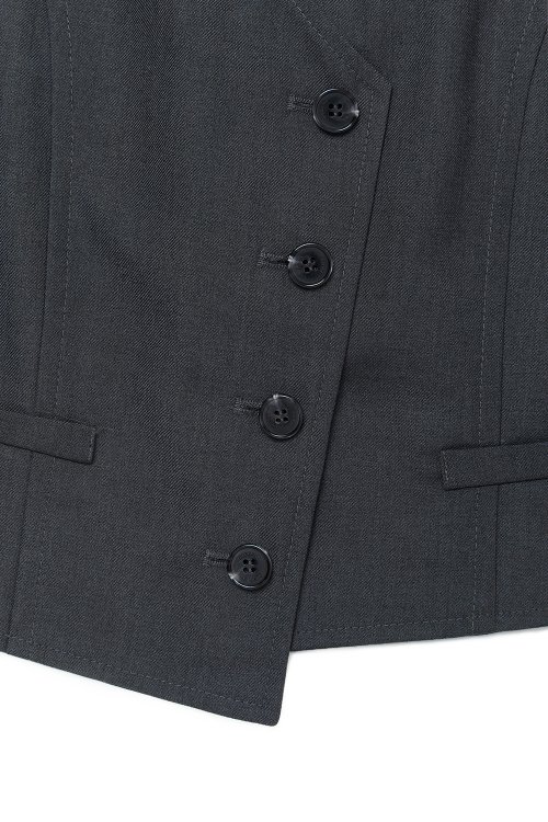 ASYMMETRIC BANDING VEST [DEEP BLUE]