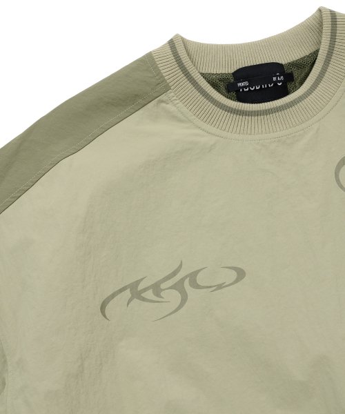 아조바이아조(AJOBYAJO) [PBA] Total Logo Nylon Sweatshirt [BEIGE