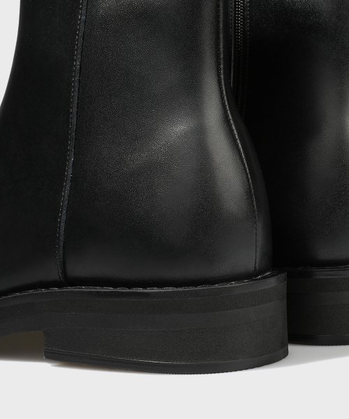 MUSINSA | FIRENZE ATELIER Toe Square Minimal Zip-up Boots