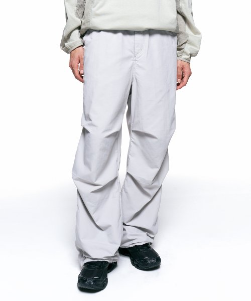 Нейлоновые брюки-парашюты LIGHT GREY