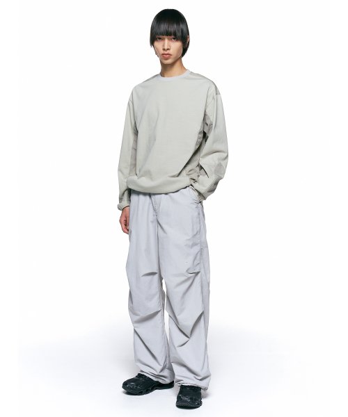Нейлоновые брюки-парашюты LIGHT GREY