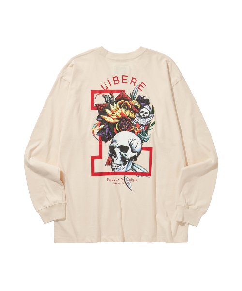 FLOWER LONG SLEEVE TEE / IVORY