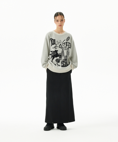 FANTASIA KNIT SWEATER IVORY(MG2DFMK623A)