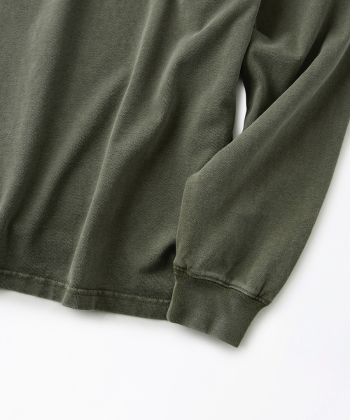 VINTAGE WASHING LONG SLEEVE TEE_VINTAGE OLIVE