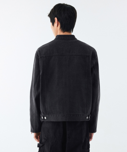 Джинсовая куртка гонщика [Washed Black]