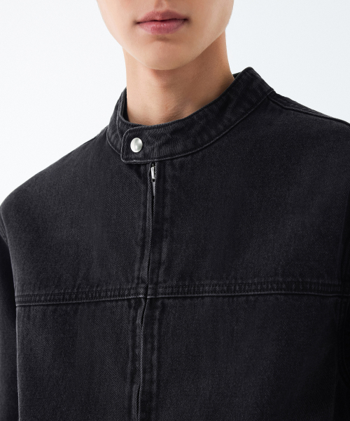 Джинсовая куртка гонщика [Washed Black]