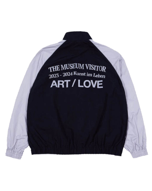 REFLECTIVE LINE RAGLAN WINDBREAKER (BLACK)
