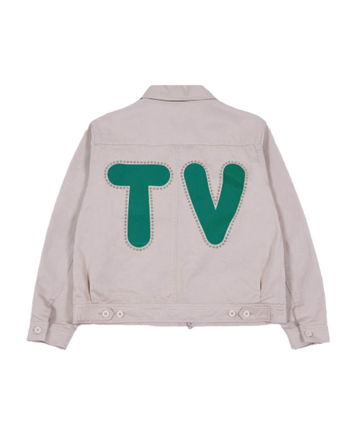 STUD BACK LOGO CARPENTER JACKET (BEIGE)