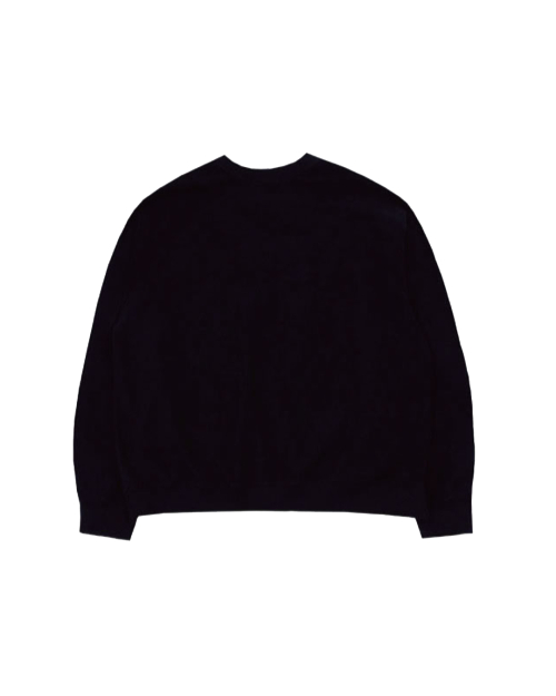 HEART PRINTED INSIDE-OUT SWEATSHIRTS (BLACK)