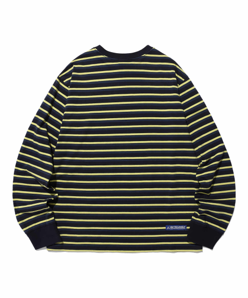 SCRIBBLE BTY STRIPE LS TEE_NAVY(IK2DFMM551A)
