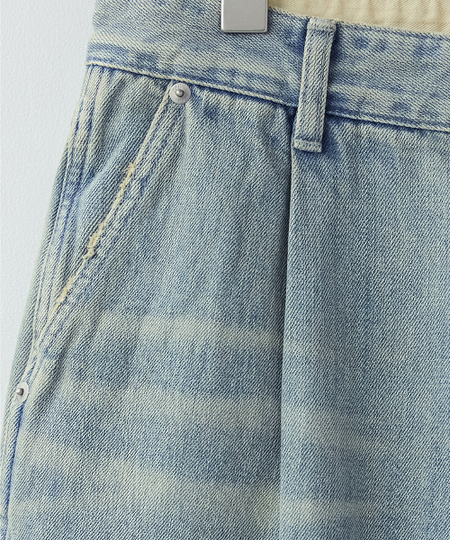 Drape Denim Pants Bleach