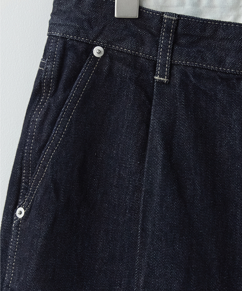 Drape Denim Pants One Washed